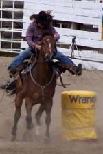 Barrel Racing at its best at the Ashcroft Rodeo in Ashcroft, BC, Canada